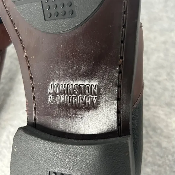 Johnston Murphy Kilt Tassel 2 Tone Loafers-Black Brown Men Sz 9US EUC