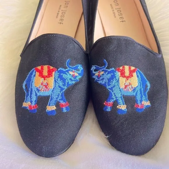 Jon Josef elephant print flats