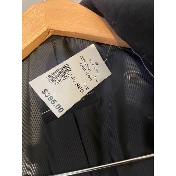 Jos. A. Bank - Executive Fit Topcoat / Black / 40R / NWT