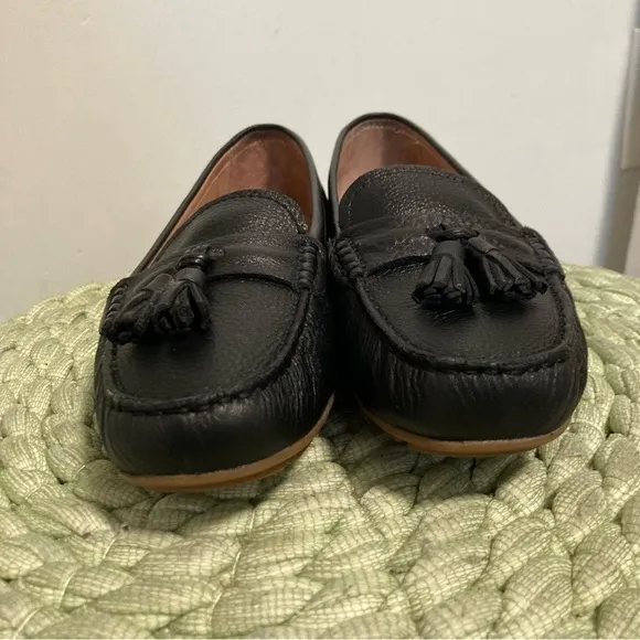 Josef Seibel Elina Black Driving Moccasin Tassel Comfort Flat Loafers