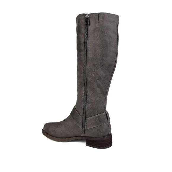 Journee Collection Riding Boots Wide Calf Knee High Western Detail WC Sz 8