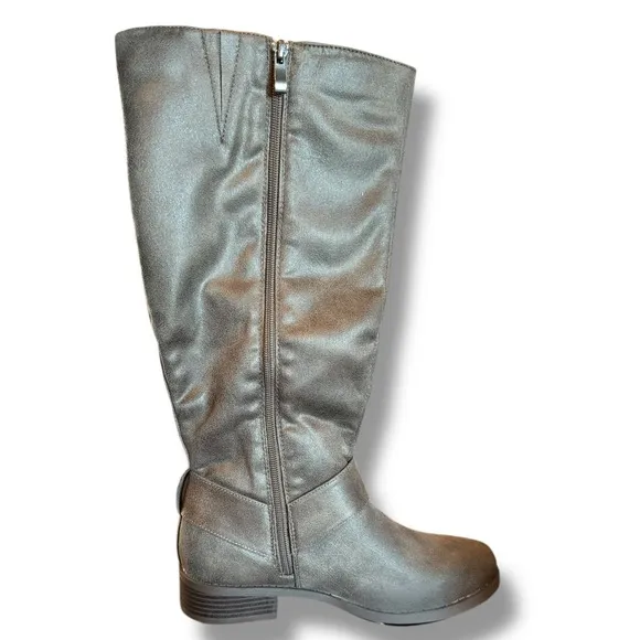 Journee Collection Riding Boots Wide Calf Knee High Western Detail WC Sz 8