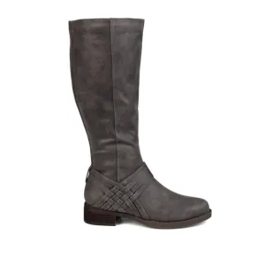 Journee Collection Riding Boots Wide Calf Knee High Western Detail WC Sz 8