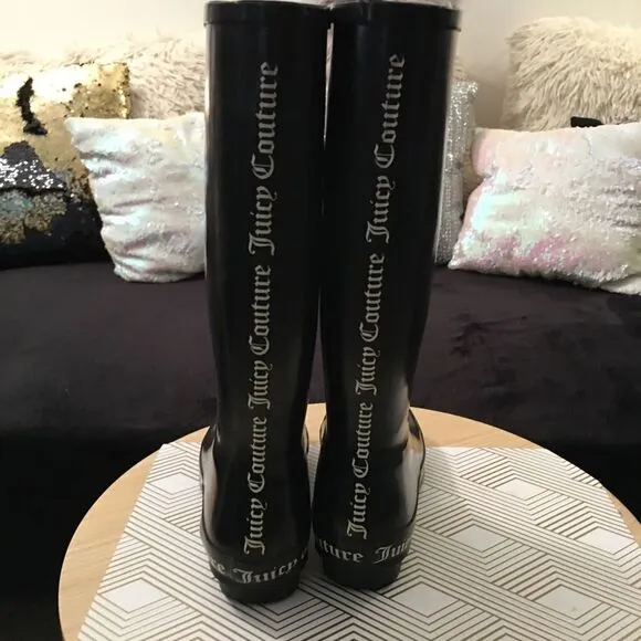 Juicy Couture Black Women's Rain Boots