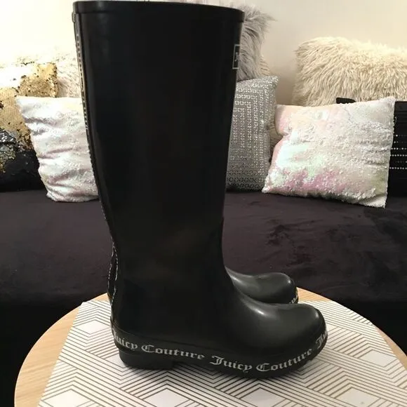 Juicy Couture Black Women's Rain Boots