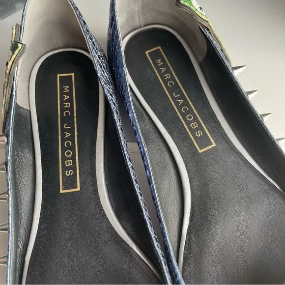 Julie Verhoeven X Marc Jacobs Metallic Leather stud flats
