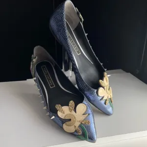 Julie Verhoeven X Marc Jacobs Metallic Leather stud flats