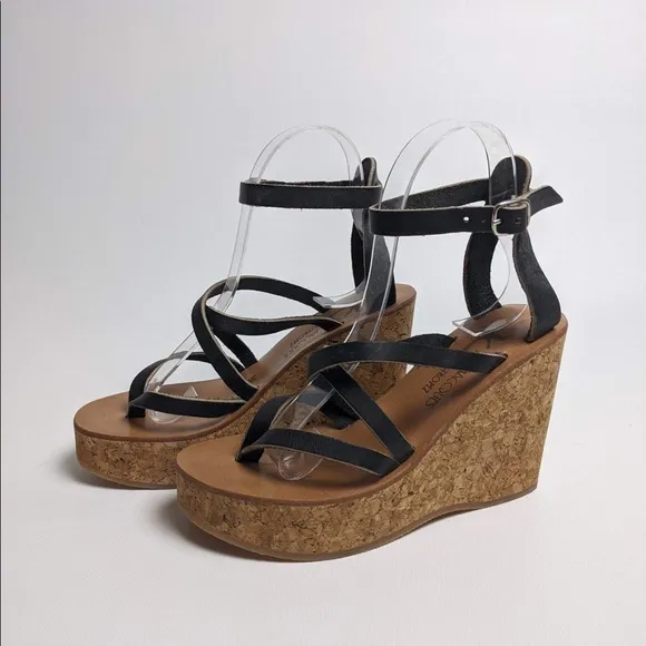 K. Jacques Cunegonde Wedge Sandals - sz 36