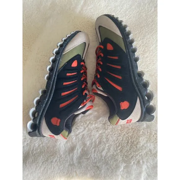 K-Swiss Pharo Tubes Black Green Gray Orange Throwback‎ Sneakers Men’s Sz 9