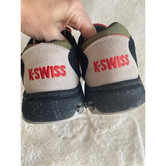 K-Swiss Pharo Tubes Black Green Gray Orange Throwback‎ Sneakers Men’s Sz 9