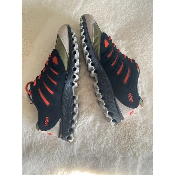 K-Swiss Pharo Tubes Black Green Gray Orange Throwback‎ Sneakers Men’s Sz 9