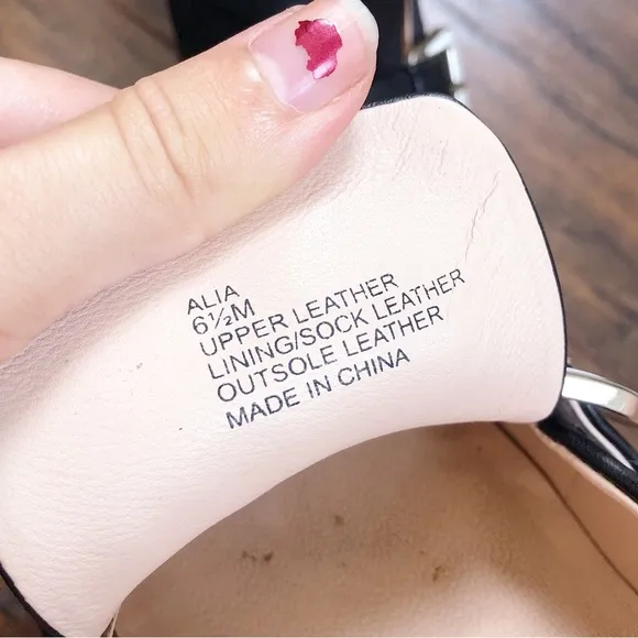 Kate Spade • Alia Buckle Leather Mule Loafers black block heel pump chunky