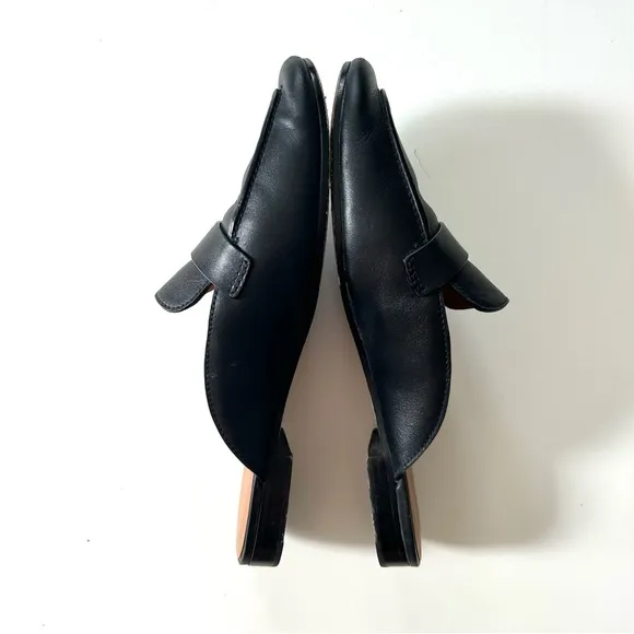 Kate Spade Black Genuine Leather Catroux Slide Mule Flats