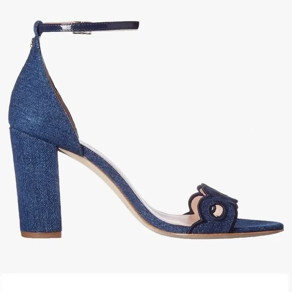 Kate Spade Orson Block Heel Sandal Blue Size 8.5