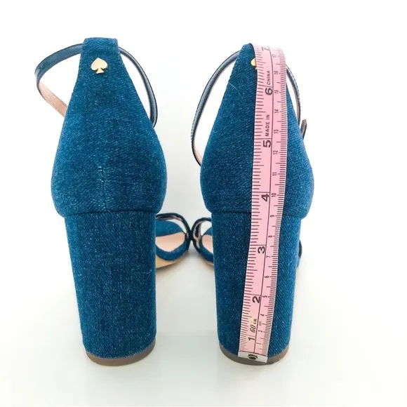 Kate Spade Orson Block Heel Sandal Blue Size 8.5