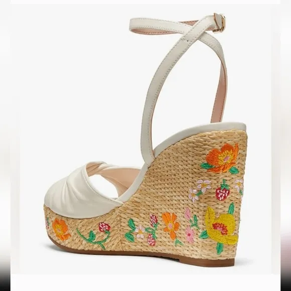 Kate Spade Tallulah Strawberry Garden Espadrilles, Meringue
