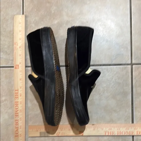 Keds cheers velvet champagne Black Gold Flats with Slip-On Design double decker