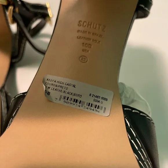 Keefa Ankle-Strap Leather Platform Sandals size 10B