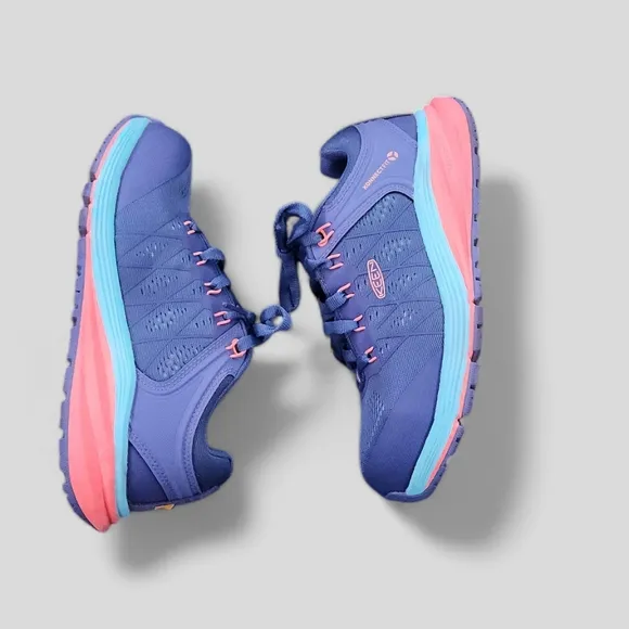 Keen‎ Blue and Pink Sneakers with Breathable Mesh and Sleek Design