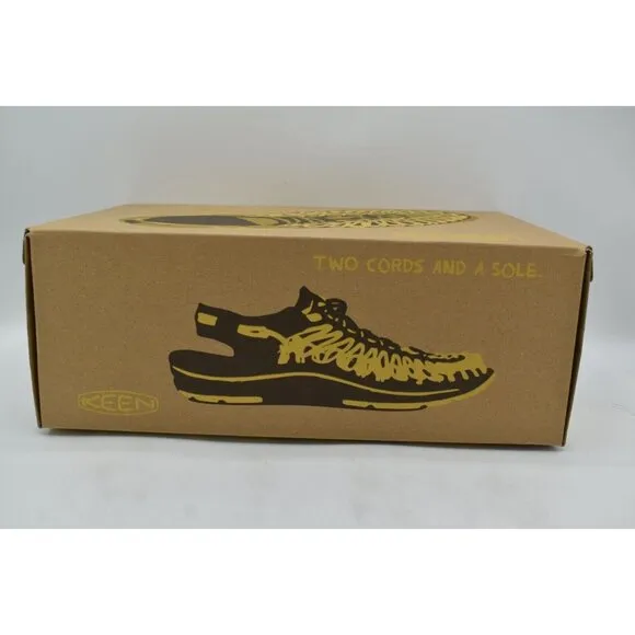 Keen Mens Size 8 Uneek Flat Cord Black Birch Sneakers Sandals Shoes