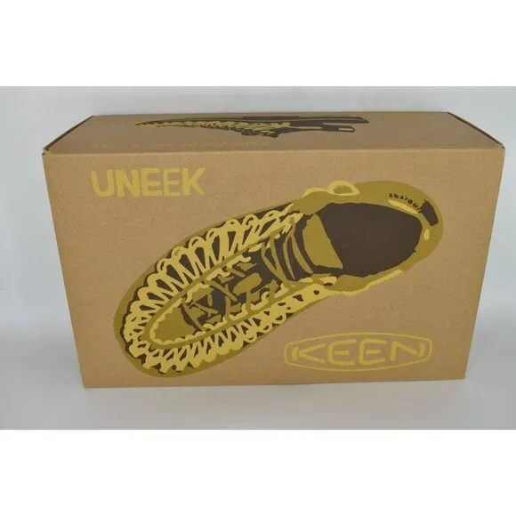 Keen Mens Size 8 Uneek Flat Cord Black Birch Sneakers Sandals Shoes