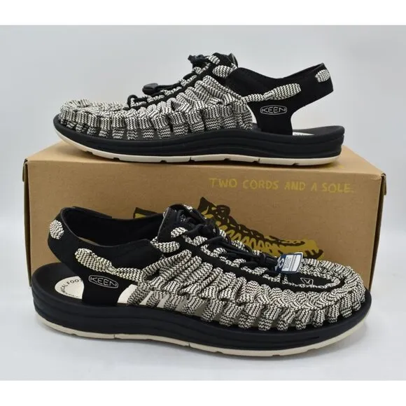 Keen Mens Size 8 Uneek Flat Cord Black Birch Sneakers Sandals Shoes