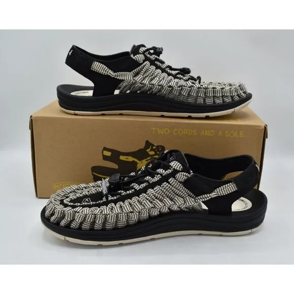 Keen Mens Size 8 Uneek Flat Cord Black Birch Sneakers Sandals Shoes