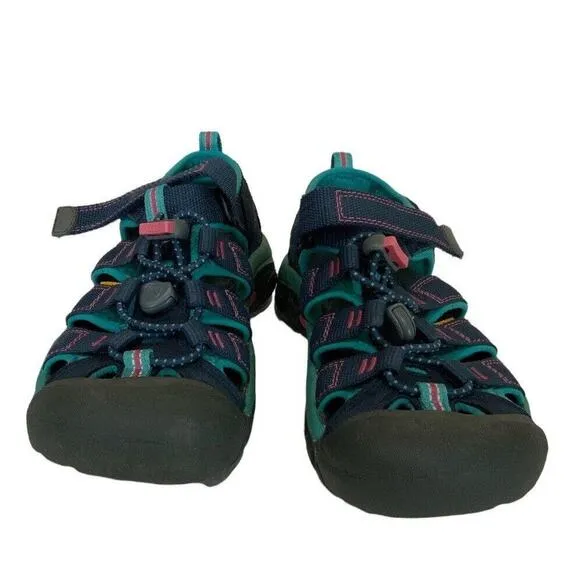Keen Newport H2 Strap Sandals Lagoon/Pink Kids Size 1 Hiking Waterproof Shoes