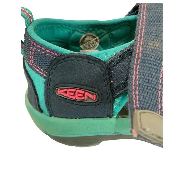 Keen Newport H2 Strap Sandals Lagoon/Pink Kids Size 1 Hiking Waterproof Shoes