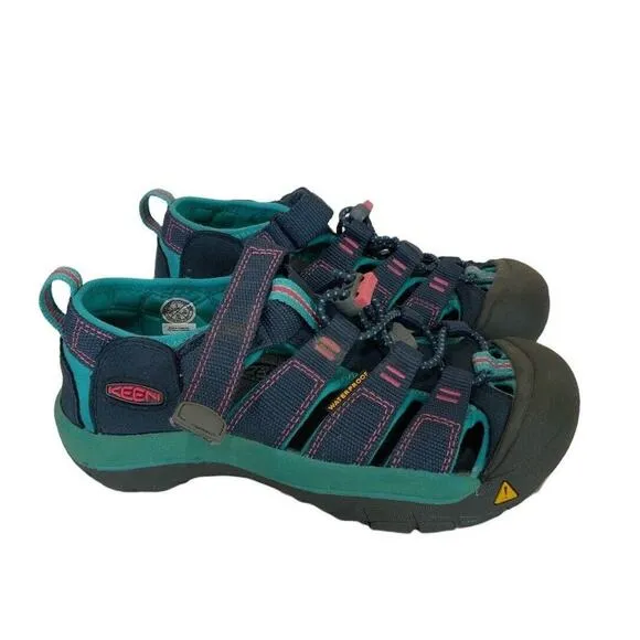 Keen Newport H2 Strap Sandals Lagoon/Pink Kids Size 1 Hiking Waterproof Shoes