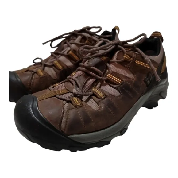 Keen Targhee Brown Leather Sneakers Men's 8.5 Waterproof EVent