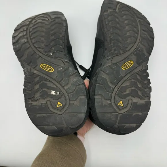 Keen Tempe Utility Sneakers Black Steel Toe Work Shoes Mens Size 8 D
