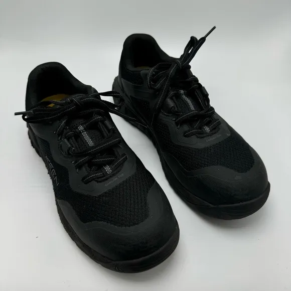 Keen Tempe Utility Sneakers Black Steel Toe Work Shoes Mens Size 8 D
