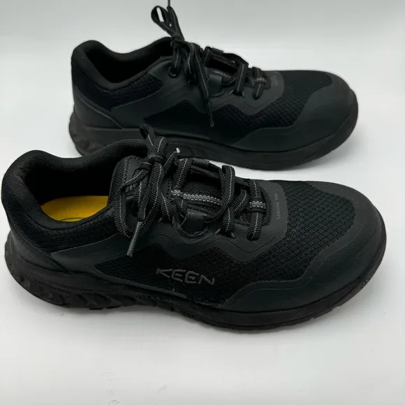 Keen Tempe Utility Sneakers Black Steel Toe Work Shoes Mens Size 8 D