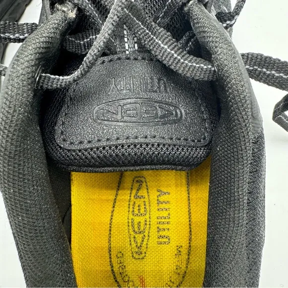 Keen Tempe Utility Sneakers Black Steel Toe Work Shoes Mens Size 8 D