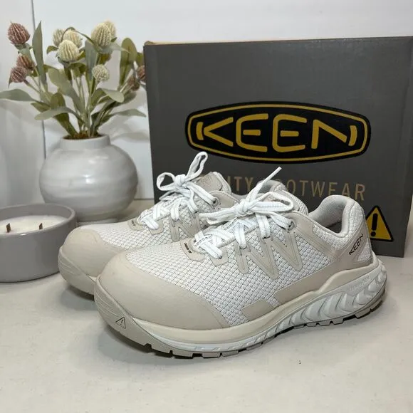 Keen Utility Dillon Carbon Toe Sneakers Work and Safety Silver Birch Women's 6 W