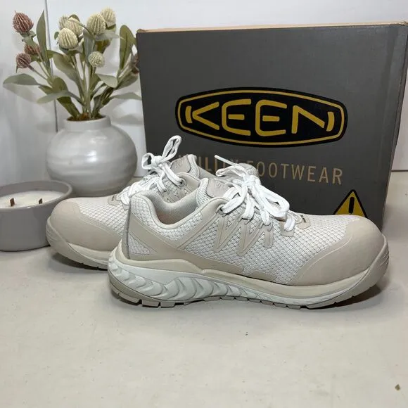 Keen Utility Dillon Carbon Toe Sneakers Work and Safety Silver Birch Women's 6 W