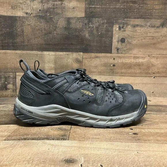 KEEN Utility Flint Black Low Steel Toe Work Safety Shoes - Men’s 13EE W1