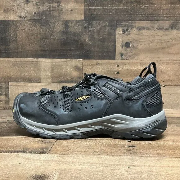 KEEN Utility Flint Black Low Steel Toe Work Safety Shoes - Men’s 13EE W1