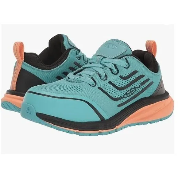Keen Utility Minneapolis Teal Carbon Fiber Safety Toe Work Shoes Sneakers 8.5 M