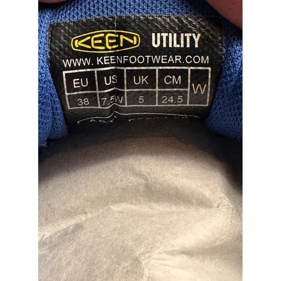 KEEN Utility Women's 7.5W Konnectfit Vista Energy Blue Black Soft Toe Sneakers