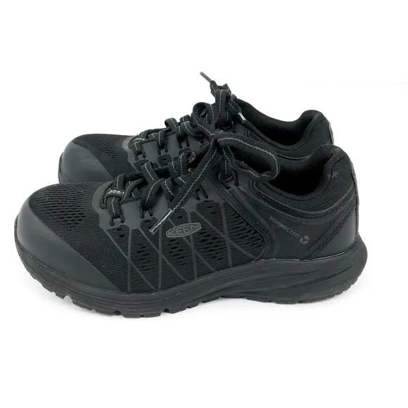 KEEN Utility Womens Vista Energy Work Sneakers 6 WIDE Black Comp Toe EH SR NIB