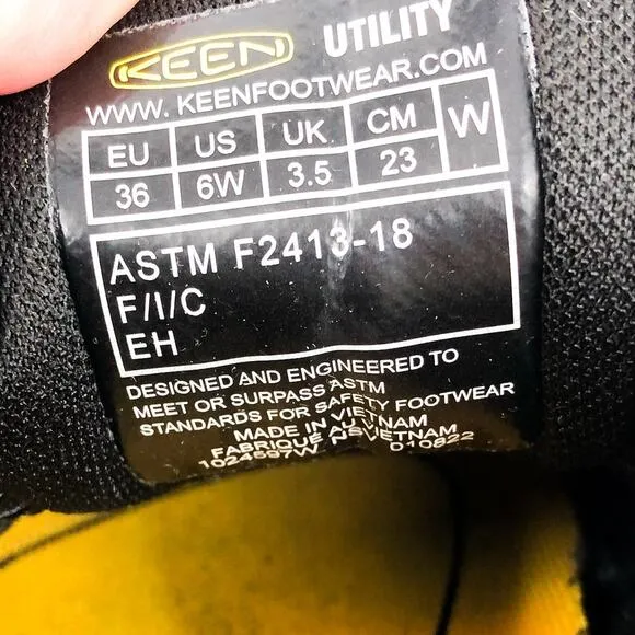 KEEN Utility Womens Vista Energy Work Sneakers 6 WIDE Black Comp Toe EH SR NIB