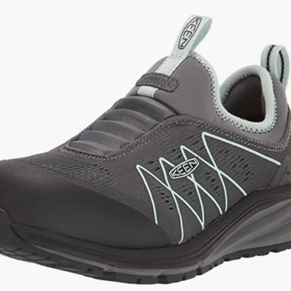 KEEN:  WOMEN UTILITY - SLIP-ON SHOES - INDUSTRIAL WORK SNEAKERS  (7.5 WIDE)