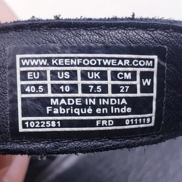 Keen Women's Size 10 Lana Z-strap Sandal Black Leather Slingback Flat Comfort