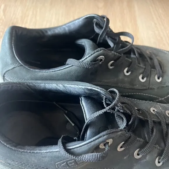 Keen Women's Toyah Shoes Size 10 Black Leather Trail Hiking Walking Sneakers