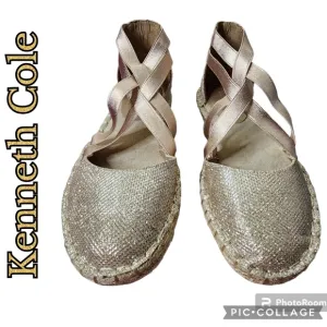 KENNETH COLE Reaction How to Dance Flat Espadrilles Copper Rose Gold Size 8