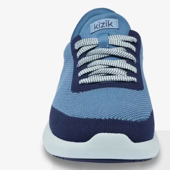 Kizik Athens sneakers stretch material Womens 11.5W Coronet Blue/Surf Spray Nwot