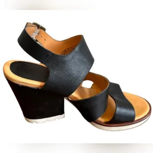 Kork Ease Genuine Leather Heeled Sandals Size 10 Medium EUC