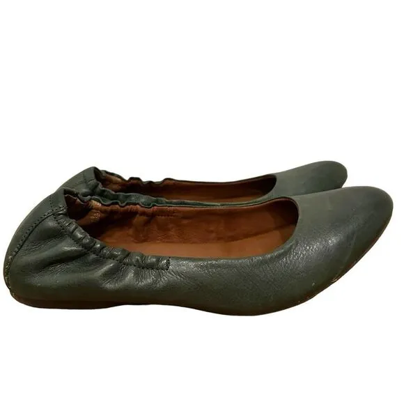 Korks by Kork-Ease Pine Green Julie Leather Ballet Flat Size 8
